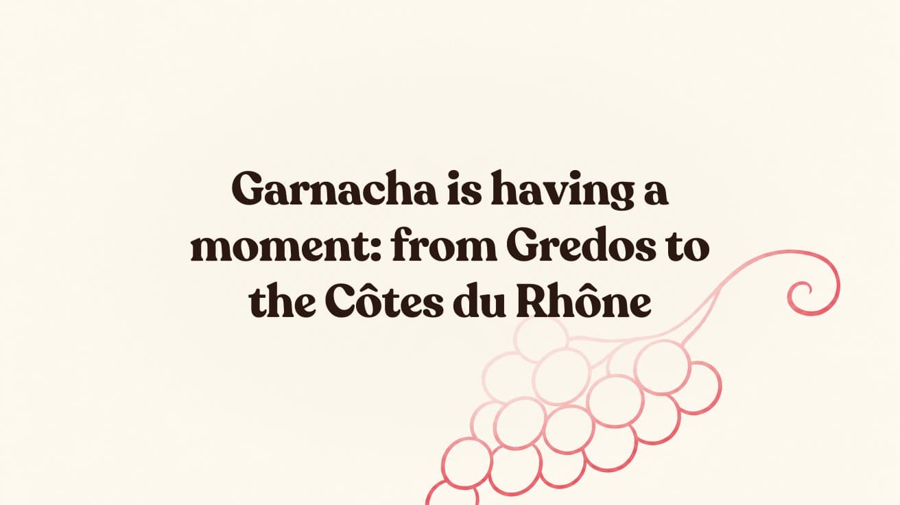 Garnacha is having a moment: from Gredos to the Côtes du Rhône