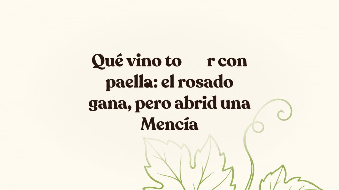 Qué vino tomar con paella: el rosado gana, pero abrid una Mencía