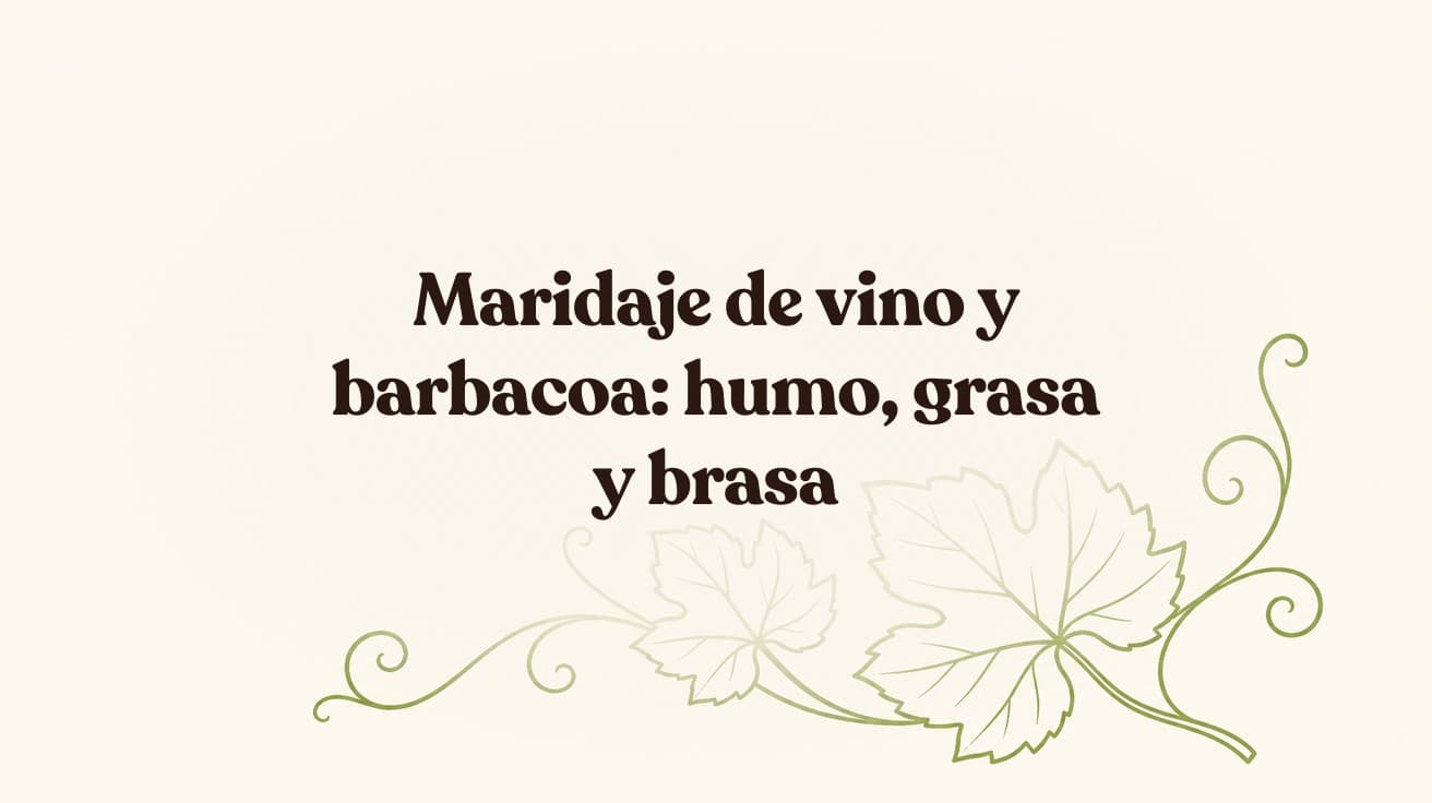Maridaje de vino y barbacoa: acierta por humo, grasa y brasa