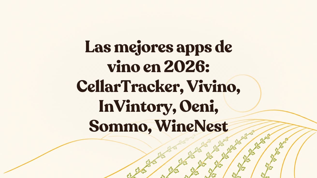 Las mejores apps de vino en 2026: CellarTracker, Vivino, InVintory, Oeni, Sommo, WineNest