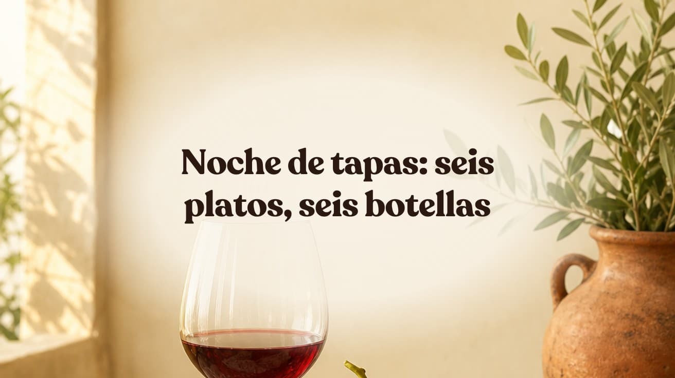 Noche de tapas: seis platos, seis botellas
