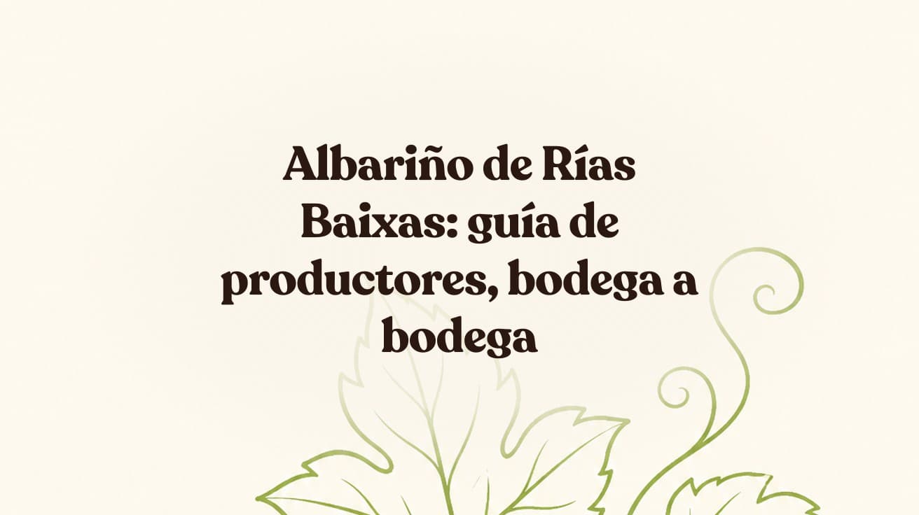 Albariño de Rías Baixas: guía de productores, bodega a bodega