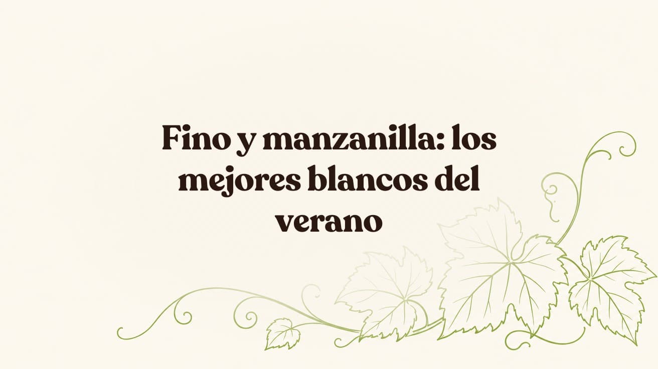 Fino y manzanilla: los mejores blancos del verano